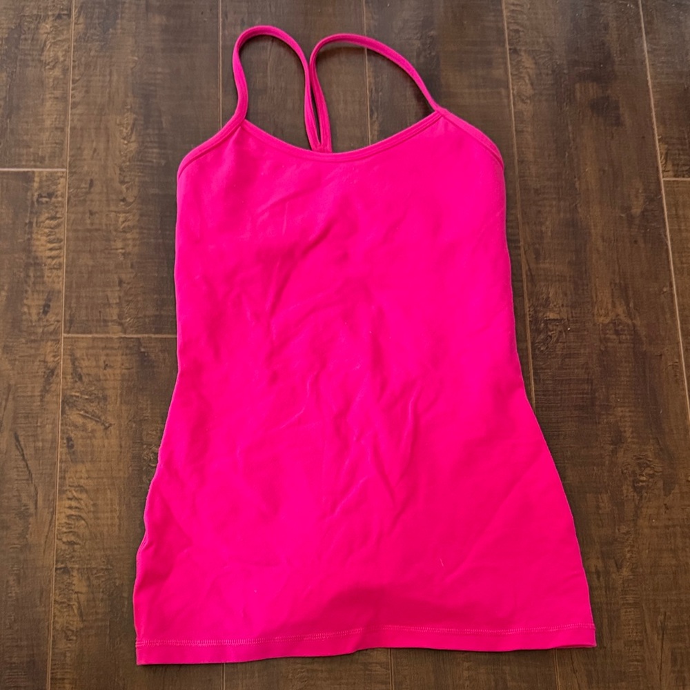 Women's Bright Pink Strappy Tank Top